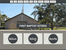 Tablet Screenshot of firstbaptistestero.com